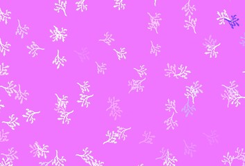 Light Purple, Pink vector abstract backdrop with sakura.