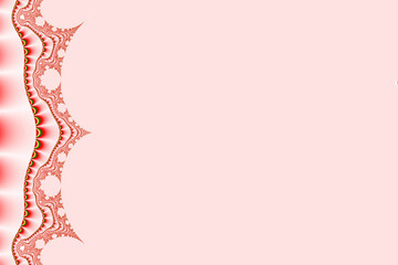 pink banner with a beautiful edge, fractal psychedelic artistic composition, modern trending illustration of websites, animated banners, applications and fabrics, design of business projects