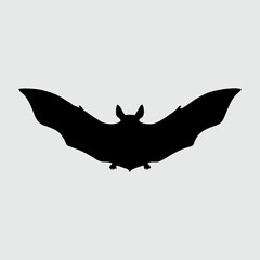 Bat Silhouette, Bat Isolated On White Background