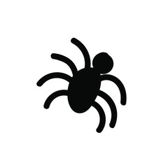Vector spider for Halloween with black line on white background doodle style.Holiday,horror,scary illustration for all saints day hand drawn.Designs for invitations,social media,posters,packaging.