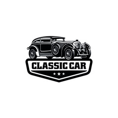 Fototapeta premium classic car isolated logo vector