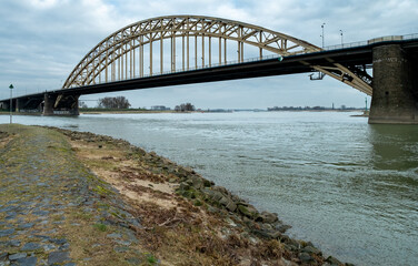 The Waal Bridge near Nijmegen, Gelderland Province, The Netherlands