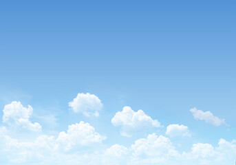 Blue sky with soft clouds  background