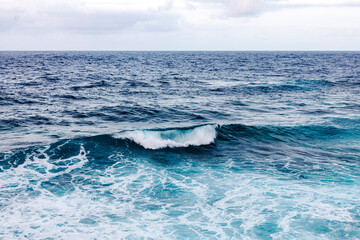 Atlantic Ocean waves lapping on the coast. La Palma Island. Canary Islands.