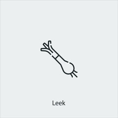 leek 
icon vector icon.Editable stroke.linear style sign for use web design and mobile apps,logo.Symbol illustration.Pixel vector graphics - Vector