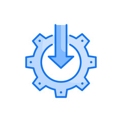 Inputs vector blue colours icon style illustration. EPS 10 file