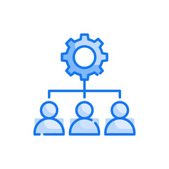 Outcomes vector blue colours icon style illustration. EPS 10 file