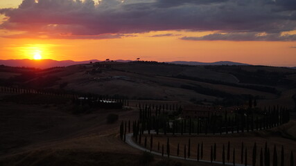 sunset in the mountains