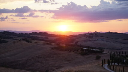 sunset in the mountains