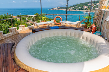 Hot Tub at a Luxury Resort at sea.  © nedomacki