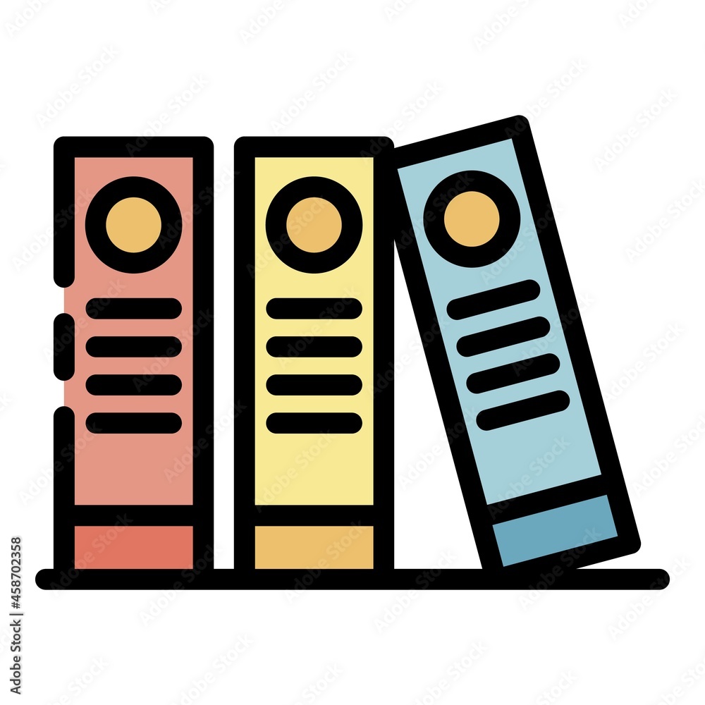 Poster admin documentation icon. outline admin documentation vector icon color flat isolated