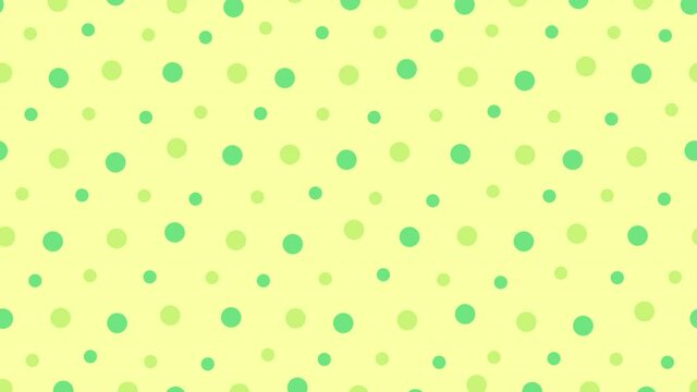 abstract animation dots on yellow background, thanksgiving day
