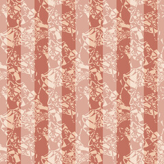 Abstract marbling striped texture. Pastel ochre white vector seamless pattern background. Backdrop with blended shapes, vertical stripes. Geometric simulated marble rock surface blush rose repeat.