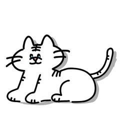 ホワイトタイガー,トラ,虎,虎猫,トラネコ,アルビノ,ネコ科,干支,年賀状,寅年,寅,タイガー,ステッカー,シール,影,立体,
動物,アニマル,2022,2022年,猫,動物園,ホワイト,白,
かわいい,イラスト,素材,デフォルメ,キャラクター,
色塗り,白黒,モノトーン,線画,シンプル,塗り絵,手書き,落書き,ペン画