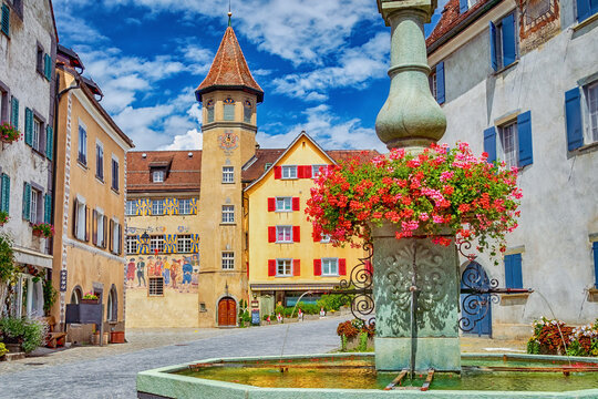 Maienfeld in Graub&uuml;nden am Alpenrhein, Schweiz