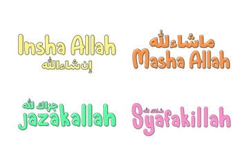 islamic expression chat in social media vector illustration