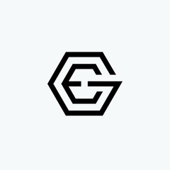  G Hexagon logo design, meticulously created as a vector concept for a modern initial logogram and logotype, ingeniously incorporating a hexagonal shape. The design represents precision and innovation