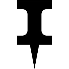 illustration vector icon of push pin