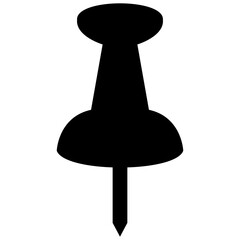 illustration vector icon of push pin