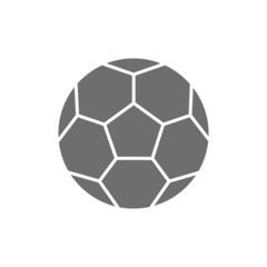 Fototapeta premium Soccer ball grey icon. Isolated on white background