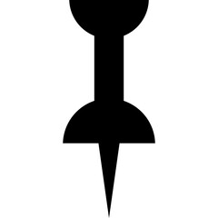 illustration vector icon of push pin