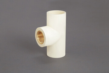 UPVC CPVC in grey background isolated products | bathroom fittings | agriculture pipe and fittings