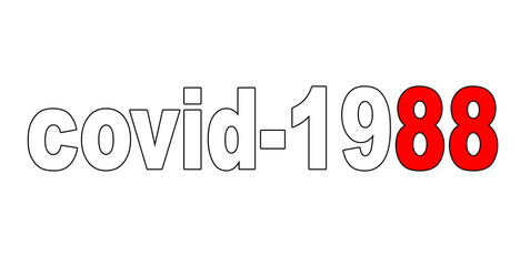 Epidemic text design on white