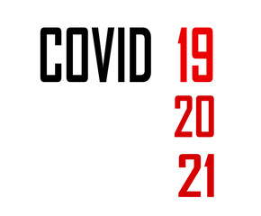 Epidemic text design on white