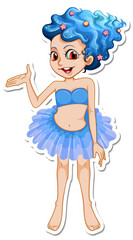 Cute fairy cartoon character sticker