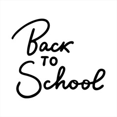 Back to school. lettering isolated artwork. Typography stamp for t-shirt graphics, print, poster, banner, flyer, tags, postcard. Vector image