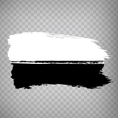 Flag Pahang brush strokes. Flag  Pahang on transparent background for your web site design, app, UI. Malaysia. EPS10.