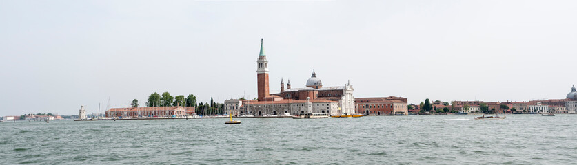 Fototapeta na wymiar The church of San Giorgio Maggiore on the homonymous island in front of Piazza San Marco in Venice 