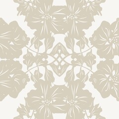 Symmetric Floral Seamless Pattern Design