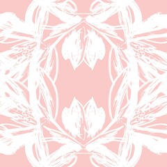 Symmetric Floral Seamless Pattern Design