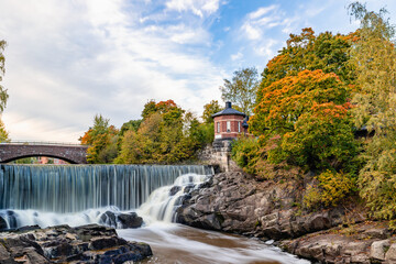 waterfall in autumn