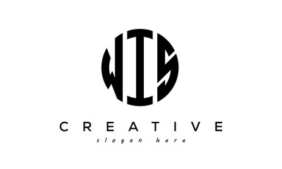 Letter WIS creative circle logo design vector - obrazy, fototapety, plakaty
