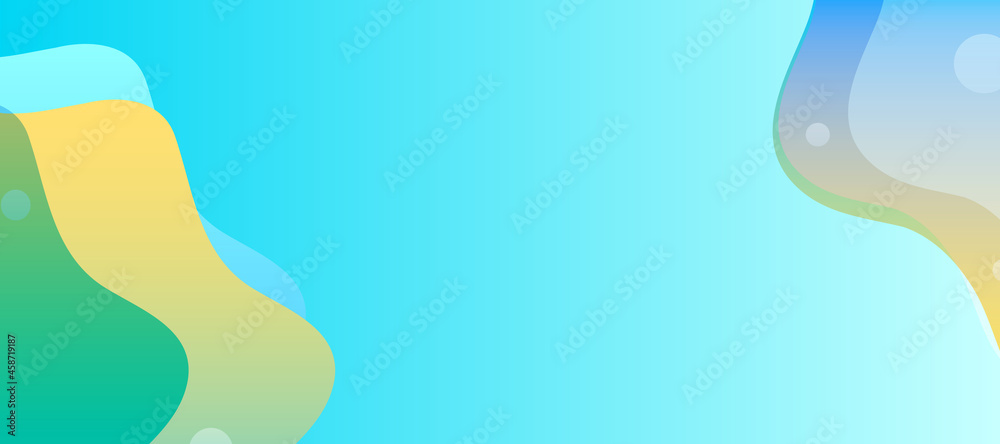 Wall mural abstract dynamic fluid waves background for banner and business promotion media. vector