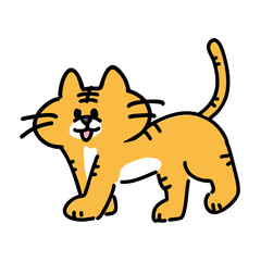 ペン描き風のかわいいベンガルトラ