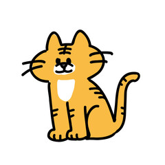 ペン描き風のかわいいベンガルトラ