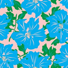 Floral Brush strokes Seamless Pattern Background