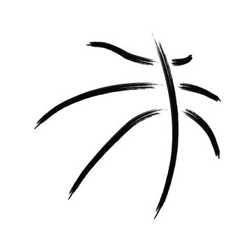Basketball ball icon on white background
