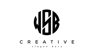 Letter WSB creative circle logo design vector	