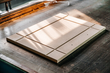 Production of furniture products at a furniture factory