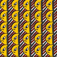 seamless pattern of cute monster cartoon