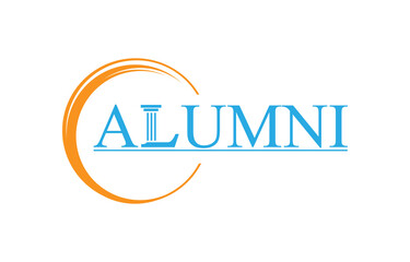 Fototapeta alumni law logo design with words alumni obraz
