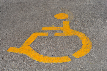 Disabled person parking space