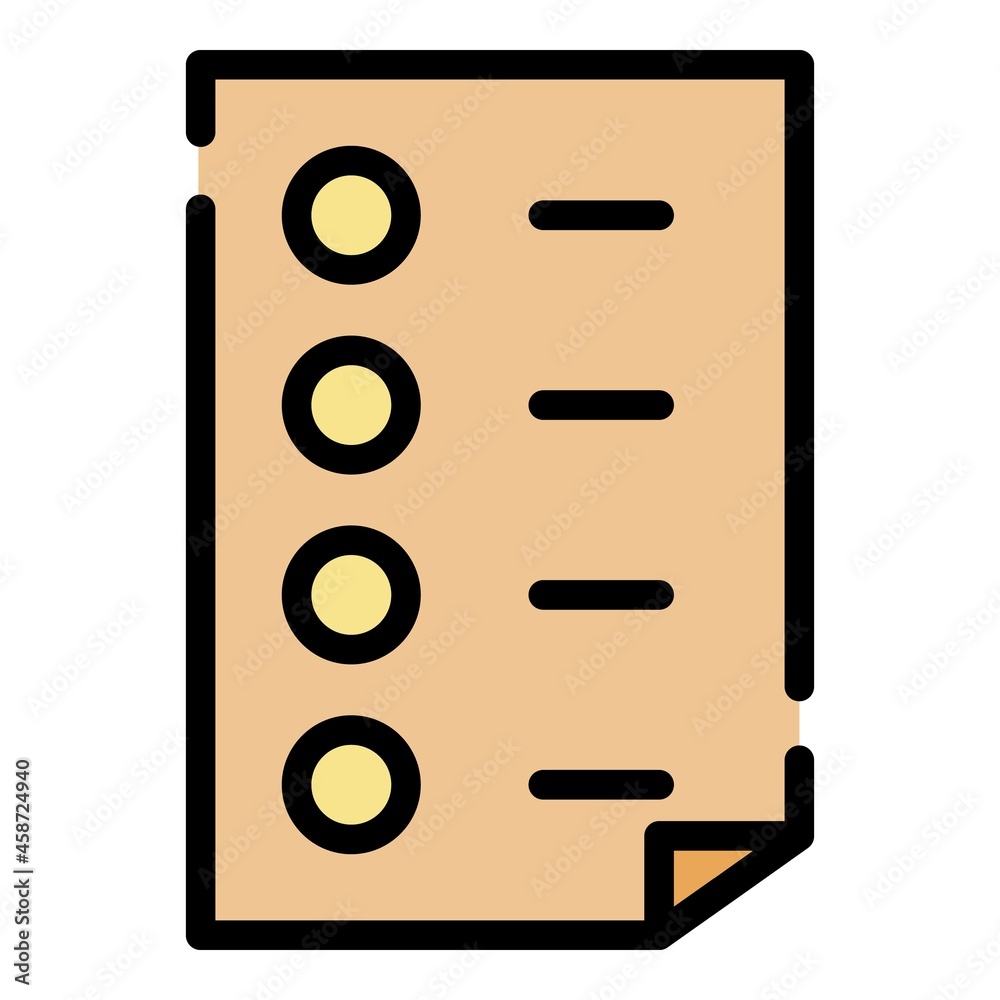 Poster custom form icon. outline custom form vector icon color flat isolated