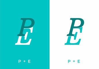Aqua color of PE initial letter