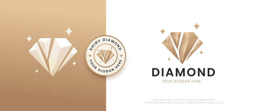 shining diamond stones logo design