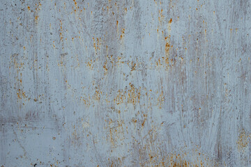 Background texture of old rusty blue sheet metal